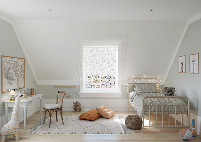 Zootime Sketch, Elephant Grey - Twist&Fit Roller Blind - Image 8